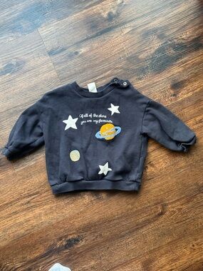H&M sweatshirt Kids Space Graphic Sweatshirt - Black